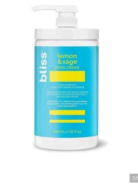 Bliss Lemon & Sage Hand Cream 32 oz